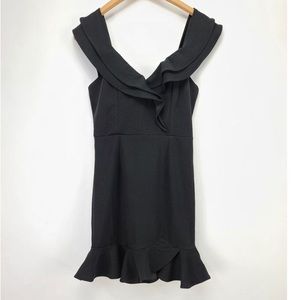 NWT Hello Molly black off-shoulder dress sz 10